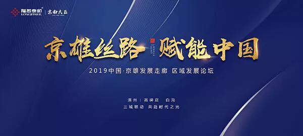 叶檀、楼市资本论助力2019京雄发展走廊区域论坛启幕