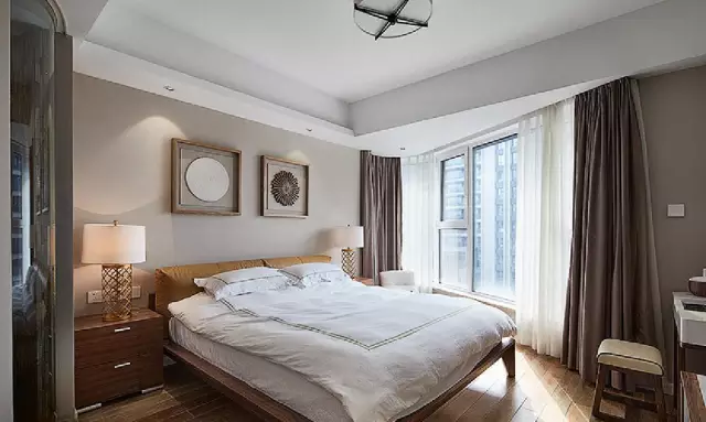 127㎡现代时尚风新房，隔断式背景墙，隔出一个大空间