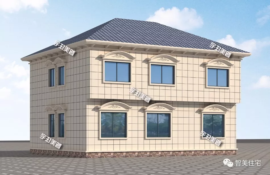 13.3×11.6米二层大气小别墅，精致好看，实用性高