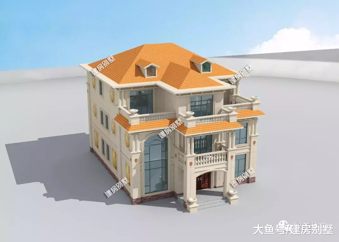 返乡建一栋让人羡慕的豪宅，欧式风格设计，全村的颜值担当