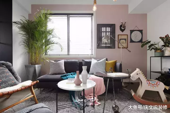 装修有粉色墙面设计，你家就是这栋里面最“靓”的家