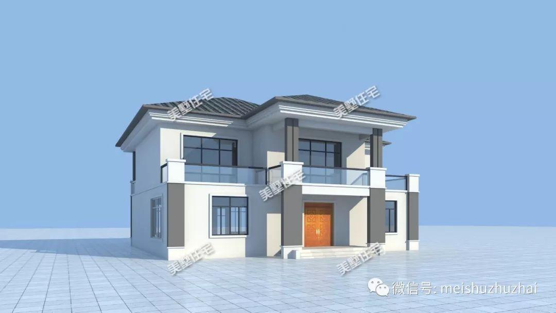 花小钱也能盖好房, 14X13米二层别墅, 简约上档次不要错过了