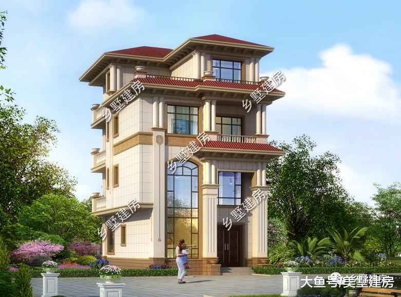 小面宽也能建这么漂亮的别墅，高挑又精致，邻居家都来借图纸