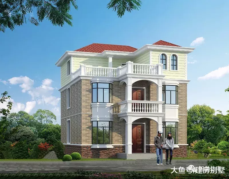 3栋面宽9米多的农村自建房，飘窗、平屋顶和低造价，你想要的都有