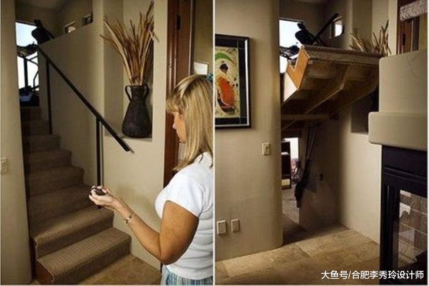 朋友脑洞真大, 地下室装个可移动楼梯, 进去就像走迷宫密室! 有意思