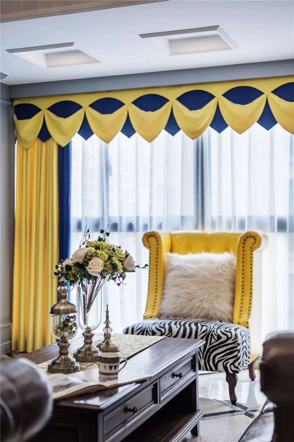 80㎡现代美式，稳重与跳跃，混搭出华丽的优雅