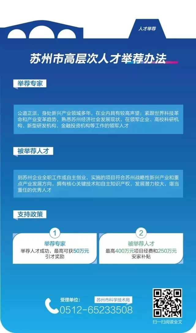 苏州出台人才新政，人才购房最高补贴500万，引进人才的高校院所最高奖励2000万！