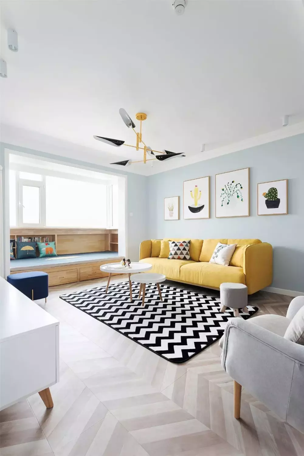 78平的简约风小户型二居室，不规则户型被设计得很好