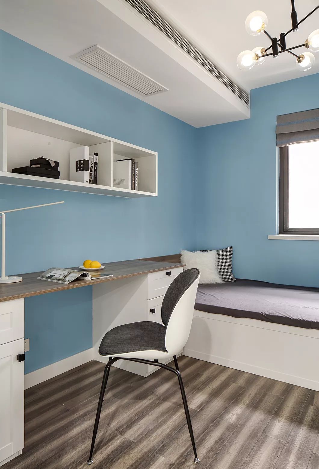 120㎡现代简约，优雅蓝色调，装出安静大方的气质