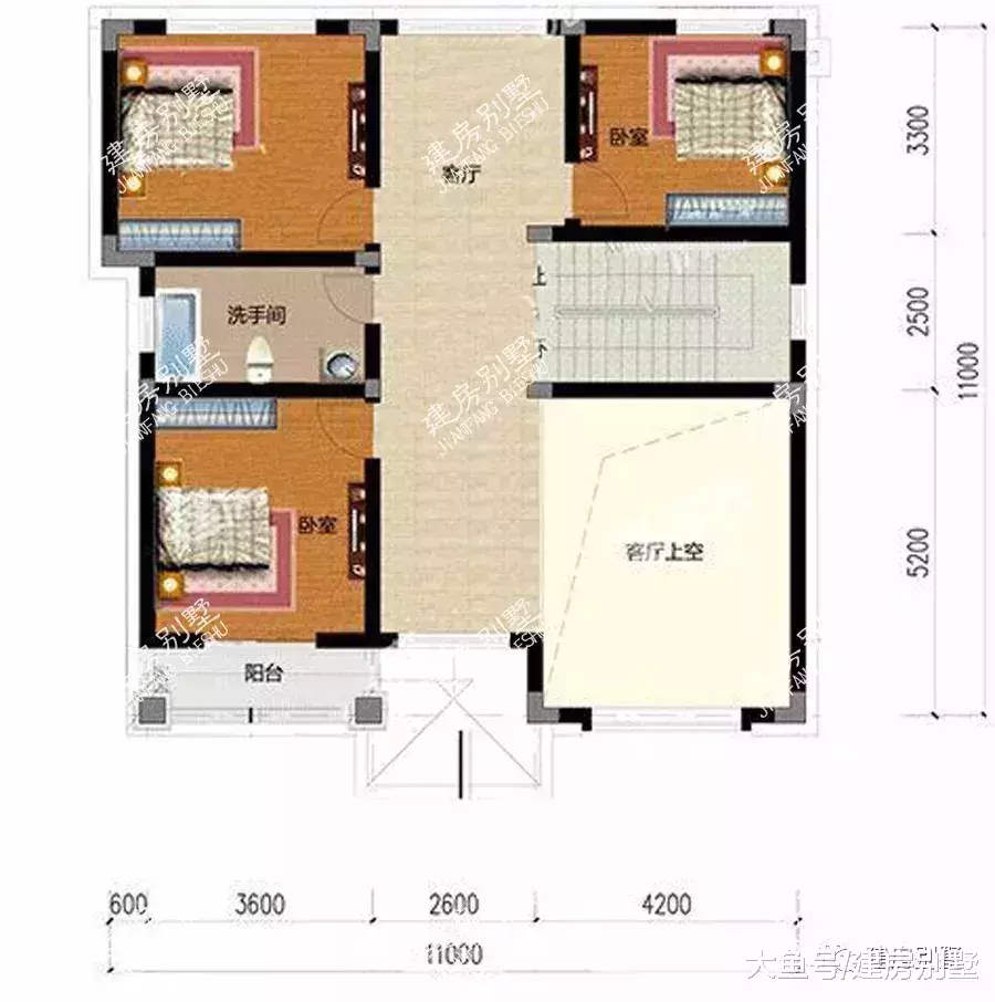 两栋11×11米的农村自建房, 简单实用卧室多, 主体30万