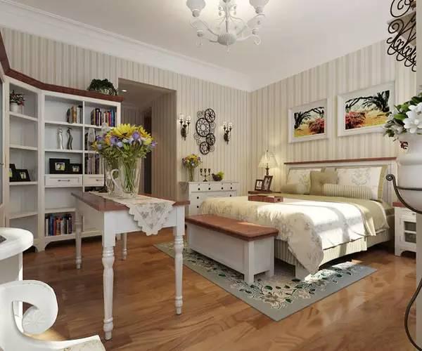 美式田园风别墅装修，楼梯转角做了一个很时尚又实用的吧台！