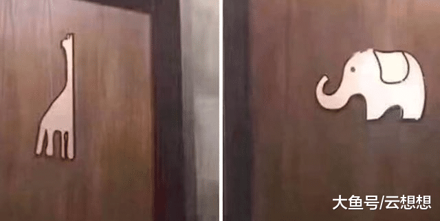 厕所门上的“长颈鹿”和“大象”该怎么区分男女？不懂就尴尬了！