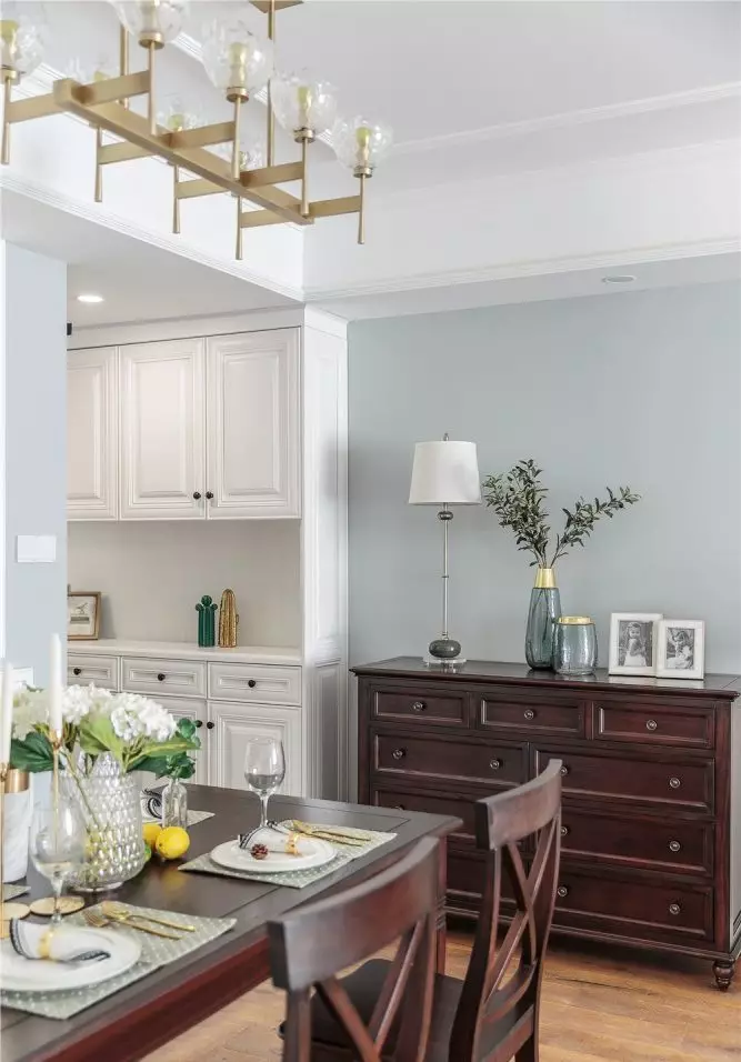 116㎡简约美式风三居室，注重实用的同时设计也很美！