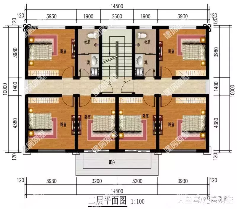 兩棟小尺寸的雙拼別墅，兄弟一起建房子，省錢又提升感情