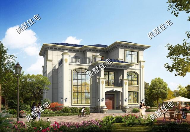 14.96*12.76三层农村别墅，主体建造50万，同村的看了都羡慕死了