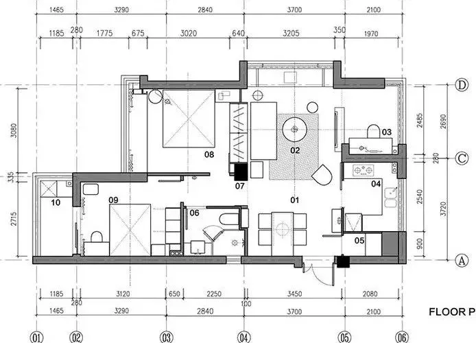 87平的原木风小户型二居室，电视背景墙趣味十足