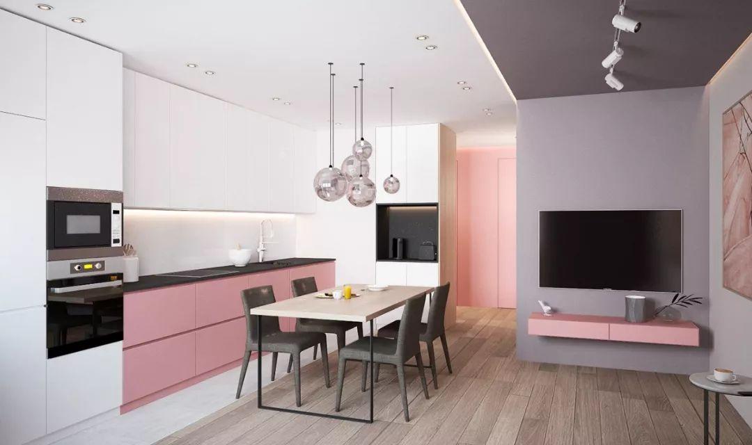 装修时加一点粉色调真高级 看这个简约风格小户型