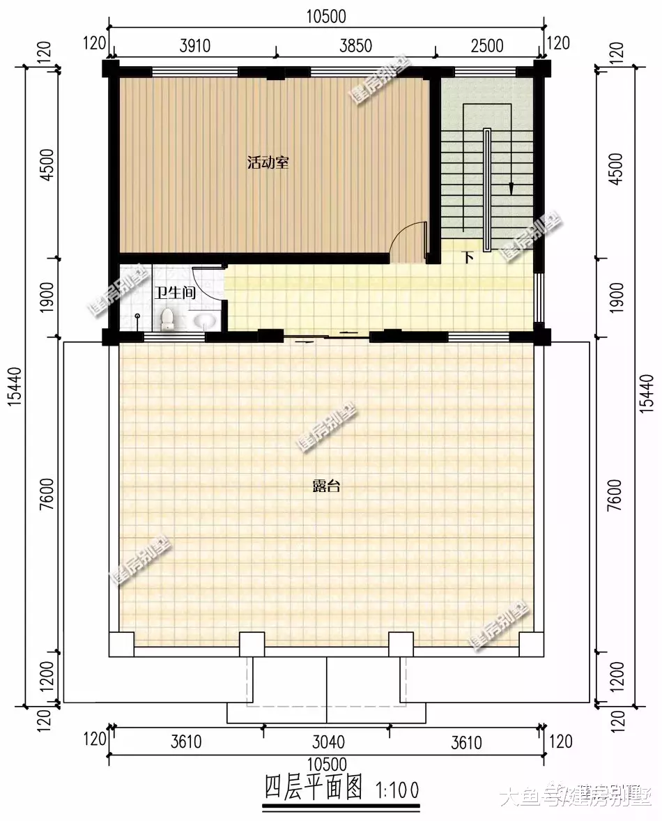 宽10.5米的两栋四层农村别墅，都是很适合在老家建的房子