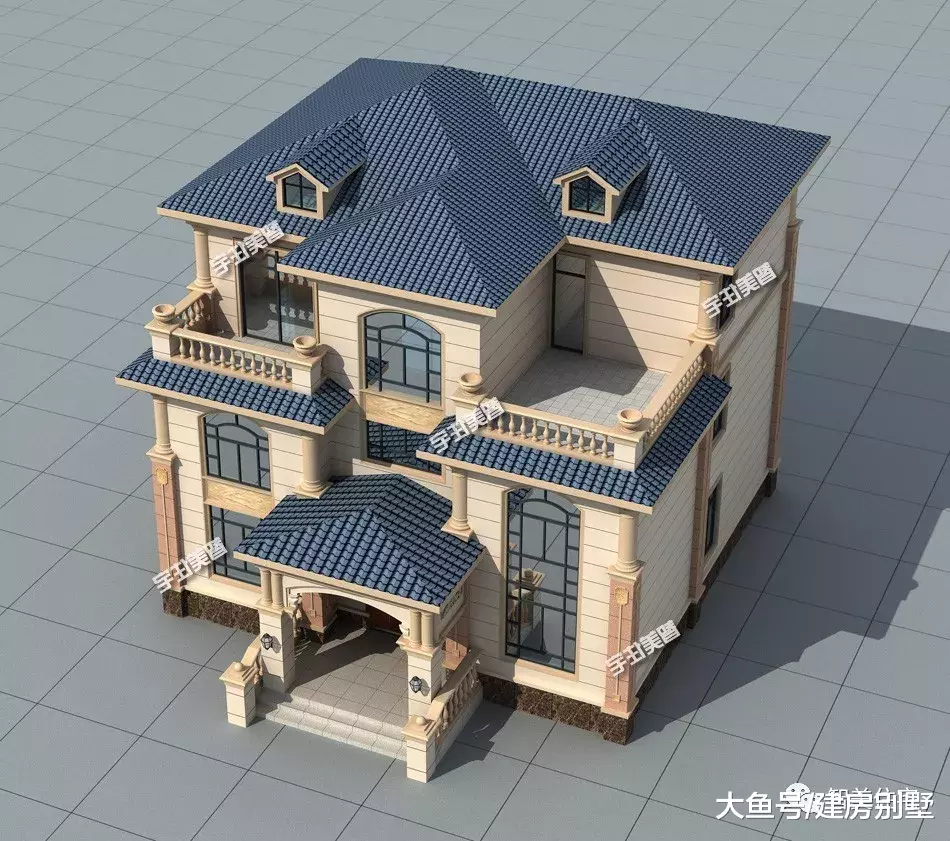 11.8×11.8米农村别墅，欧式外观百看不厌，造价40万