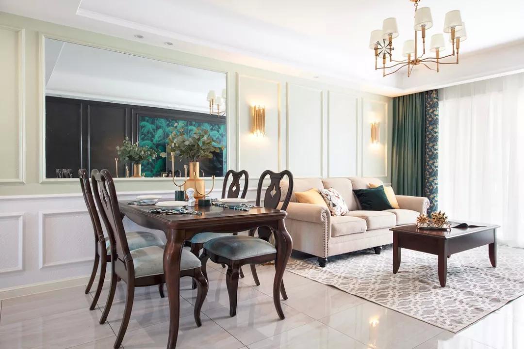 美式简约风设计，空间层次感超强，同时又不缺质感！
