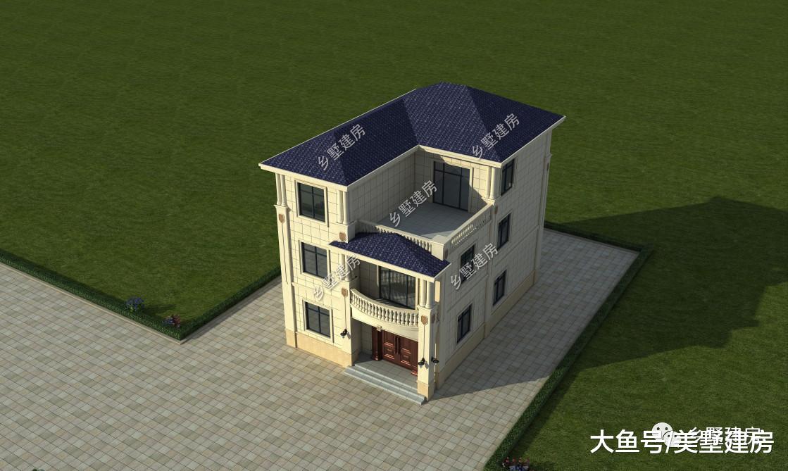 9X15米的简欧别墅，淡雅外观，实用小三层户型