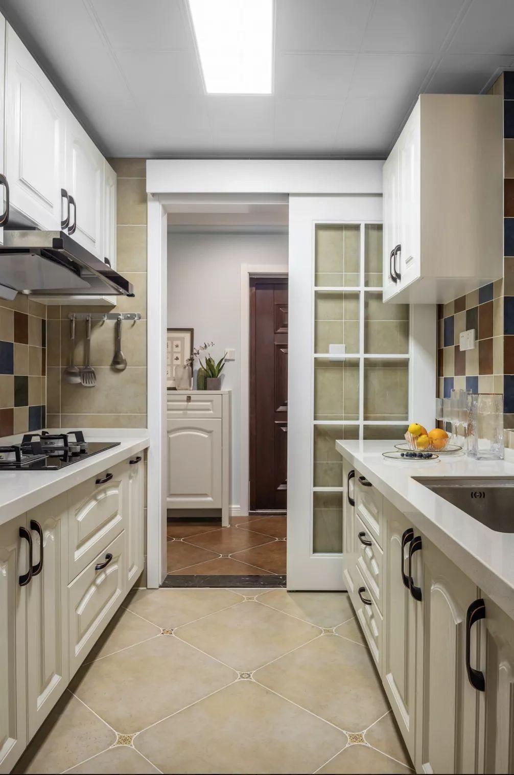 100㎡现代美式，黄蓝配的设计，温馨优雅好气质