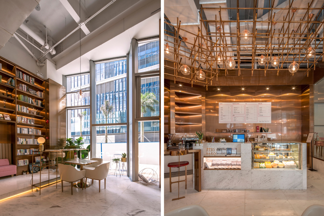 玫瑰金铜打造的黄金书屋，一个典雅而甜美的阅读空间！