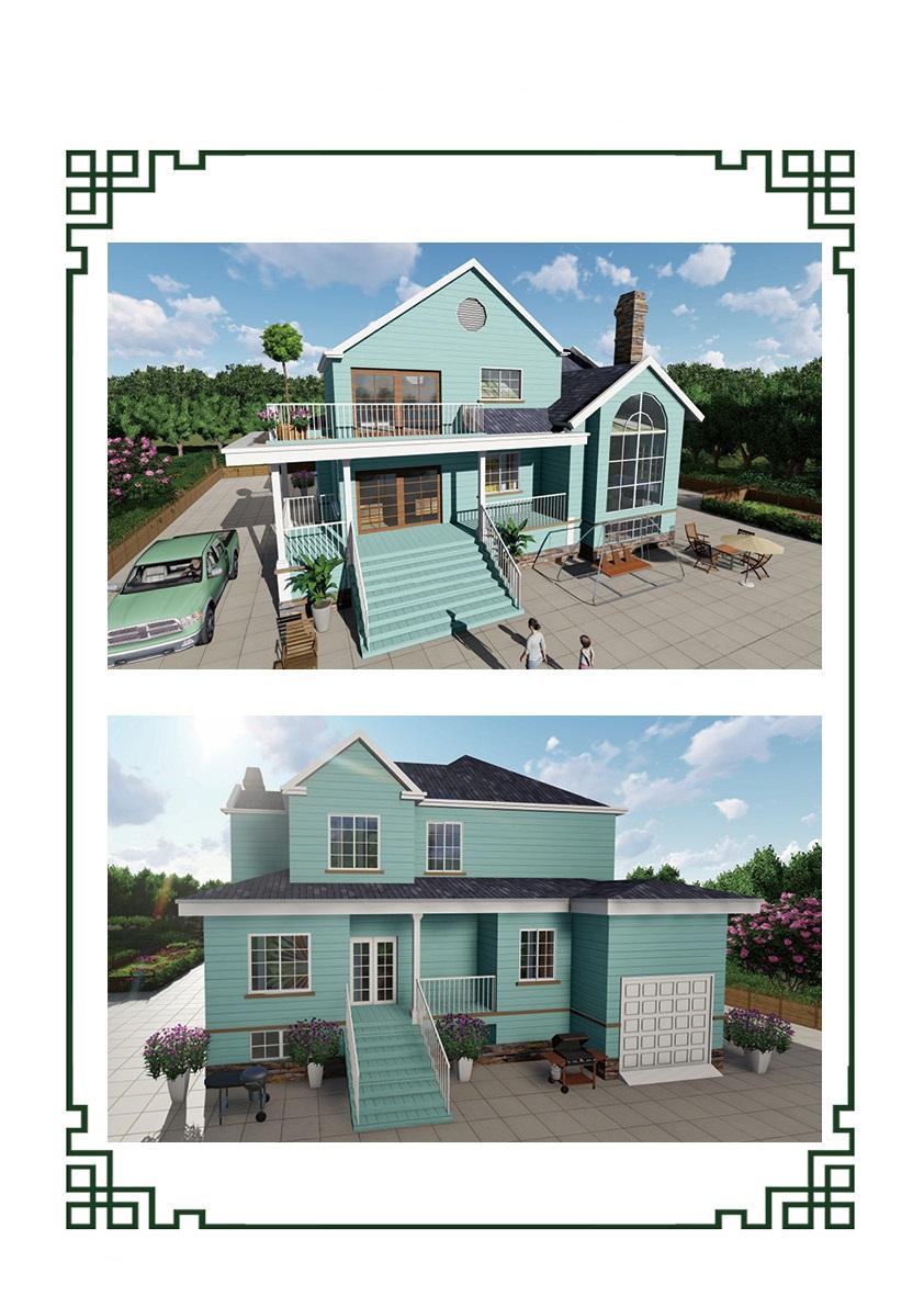 多套二层轻钢别墅效果图，你觉得哪套更合适？