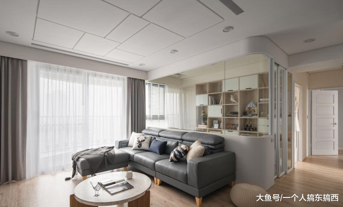 120m2现代北欧风这样装，专门打造的柜子挺不错的