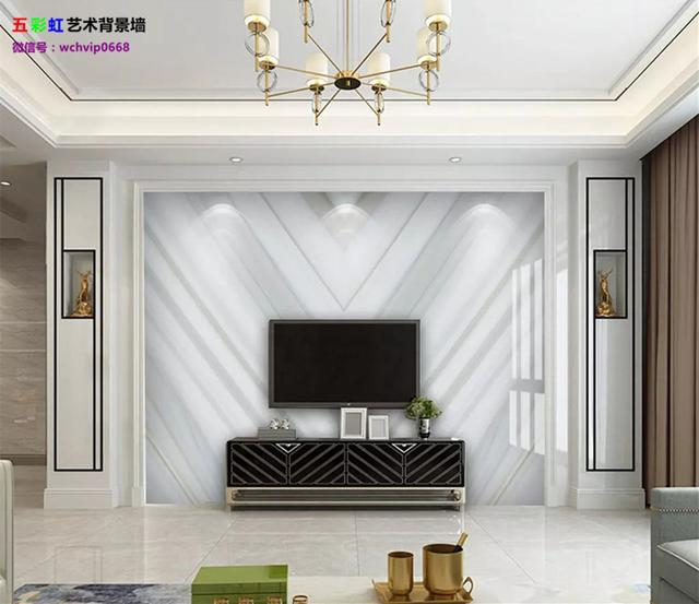 诚于境，戚于心，倾一世芳华，简约微晶石电视背景墙！