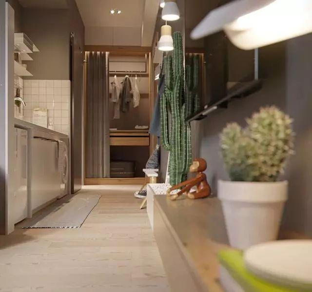 47㎡巧用卡座代替沙发卧室，空间大一倍