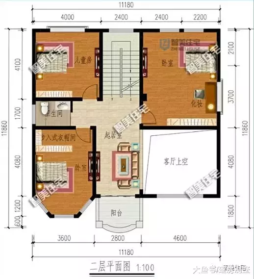 宽11米左右的农村自建房户型，返乡盖别墅是光耀门楣的事