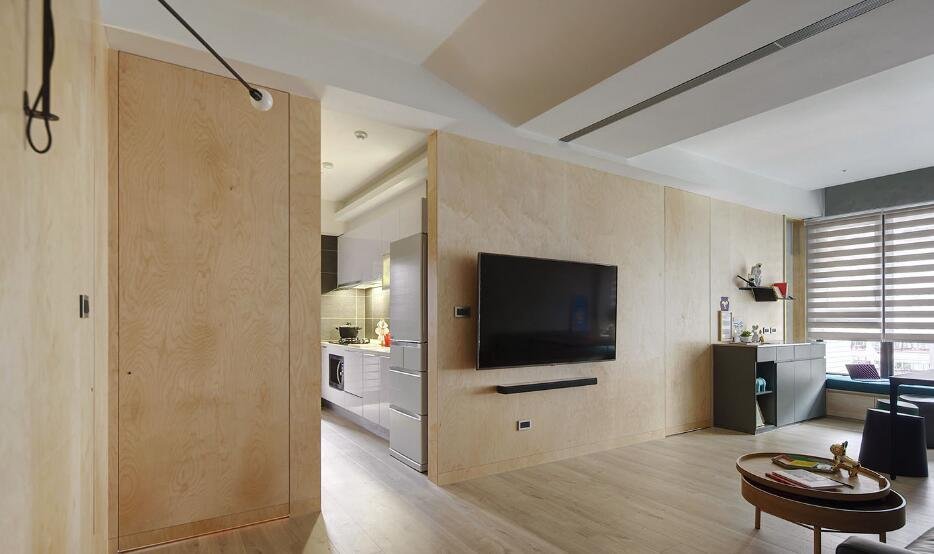 成都小户型原木范极简装修效果图 整个空间简约舒适又不失精致