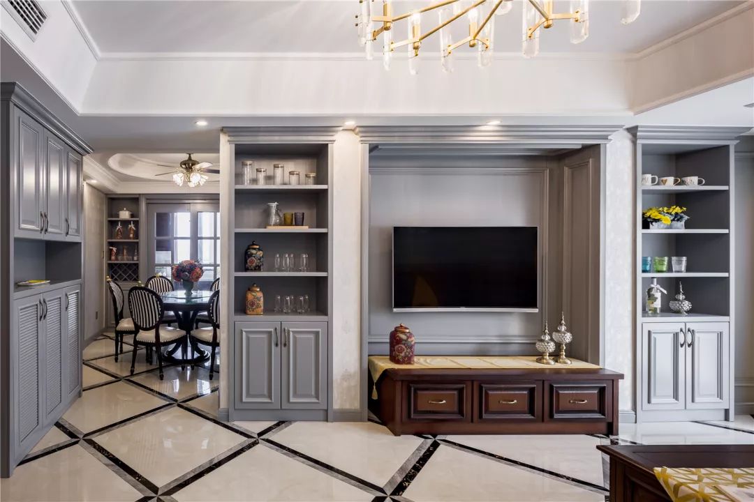80㎡现代美式，稳重与跳跃，混搭出华丽的优雅