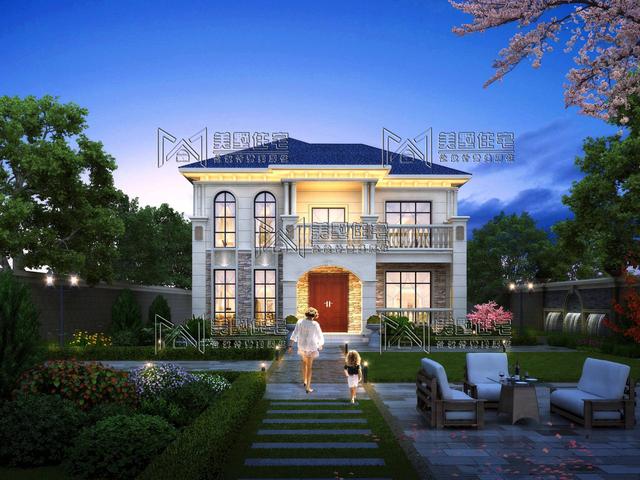 小户型24万115平四厅三卧带储物间的二层小别墅设计图