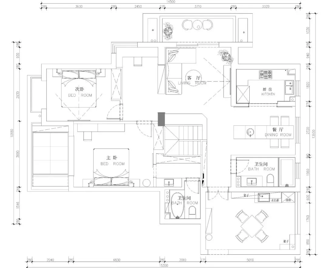140平的复式大宅，小清新的北欧风，还有个大露台