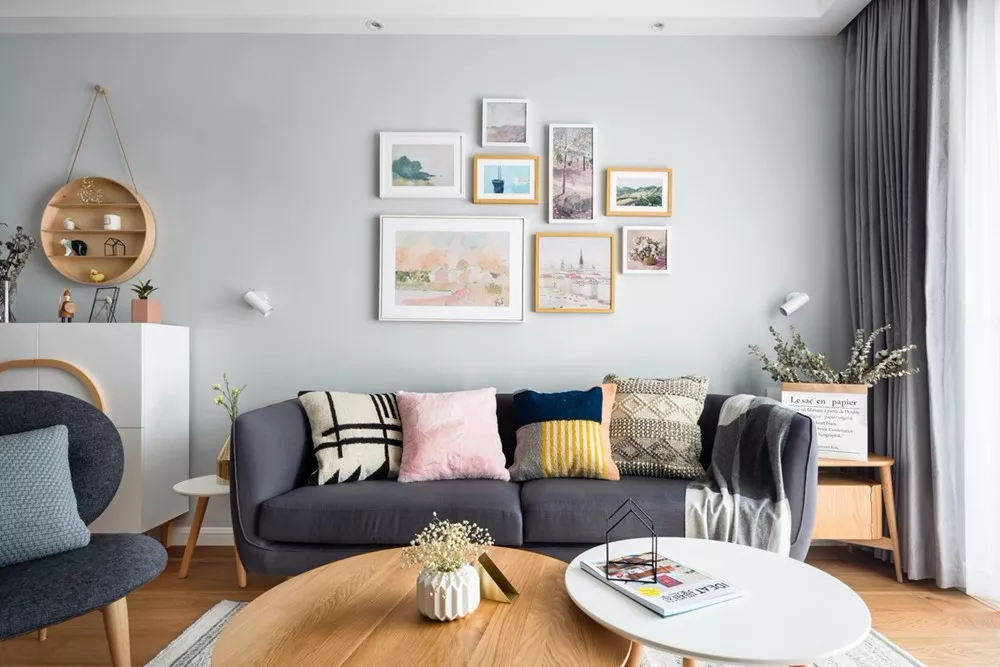 89平北欧小三房 小书房改成客房+书房 还有入户花园