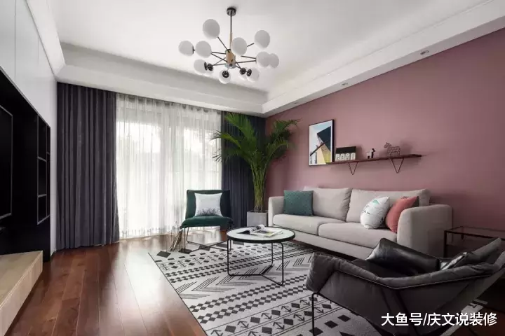 装修有粉色墙面设计，你家就是这栋里面最“靓”的家