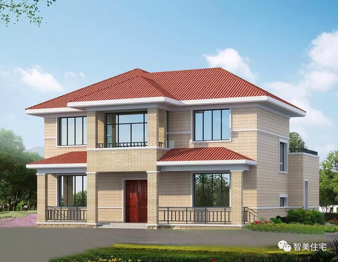 两栋开间尺寸15米左右的别墅，施工都没难度，造价也经济