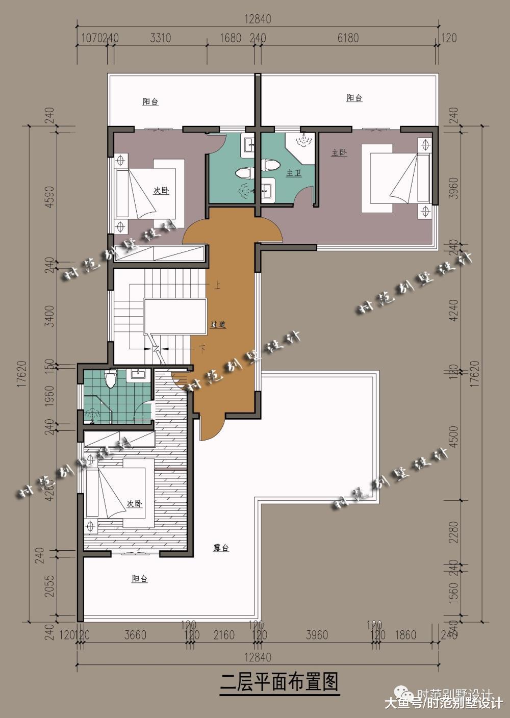 13x17米多露台阳台三层现代风格别墅, 6室3厅, 适合你吗?