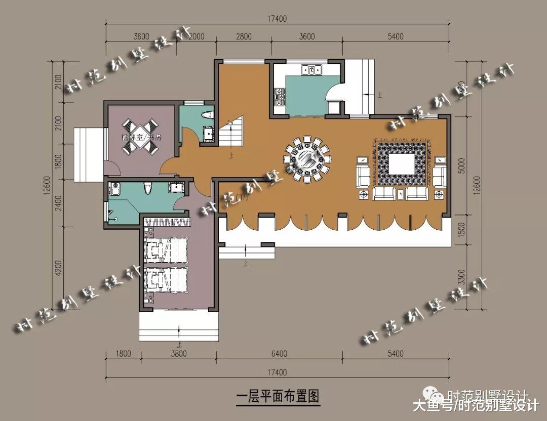 17x12米二层中式别墅，6室3厅带庭院，一廊一檐都是家的模样