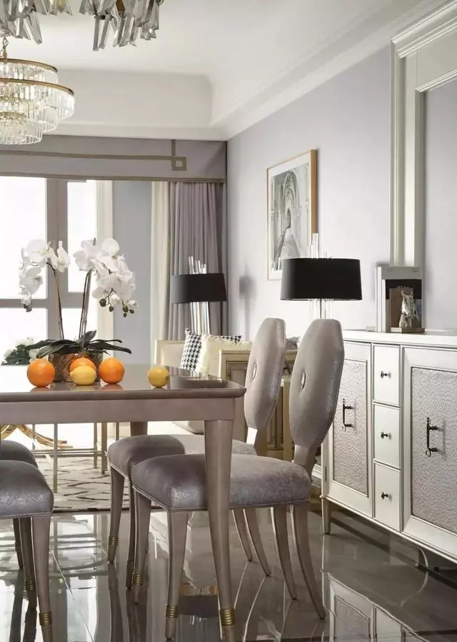 现代美式轻奢三居室, 浅灰色墙面好有质感, 难怪很多家庭不刷白墙了!