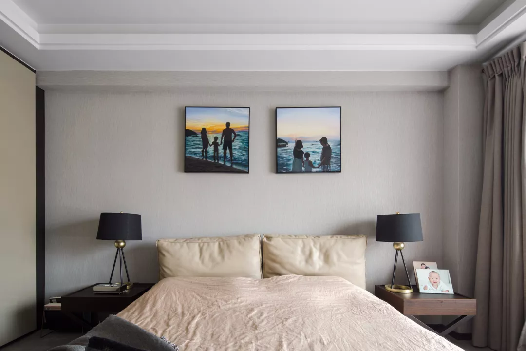 黑白灰搭配大理石，让127平的三居室，显得好有档次