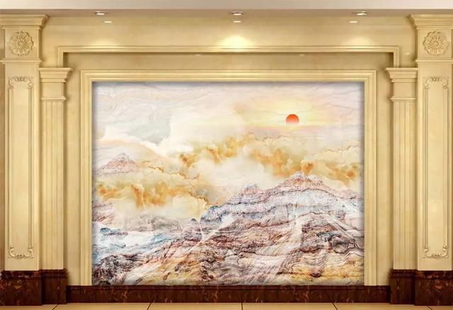 原来一堵石材背景墙具备的影响力这么大，怪不得首富别墅都用石材