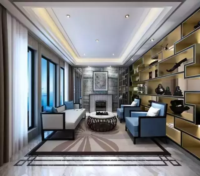 自建别墅准备装修, 看到新中式沙发背景墙的一幕, 原来可以这么美!