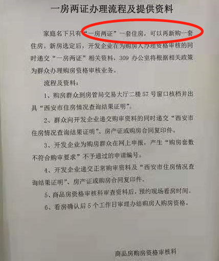 西安市要变相放松楼市政策？