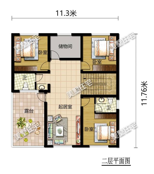 这3套二层农村小别墅，主体二十来万就能建，每一套都是经典