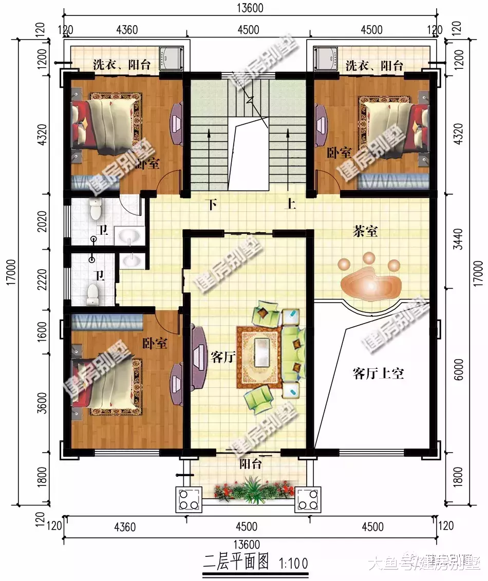 两栋建在湖南农村的豪华别墅，都带大堂屋和复式客厅