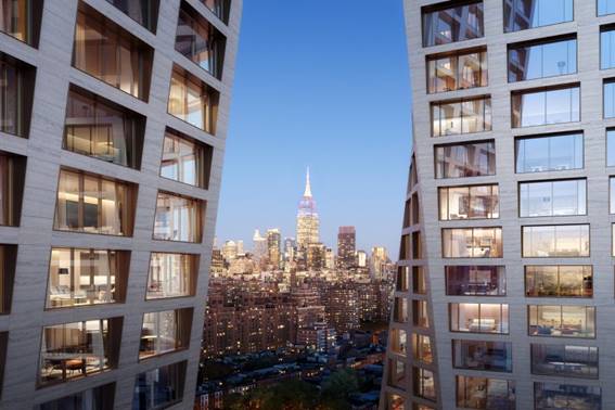 bjarke ingels集团设计的塔楼在纽约最顶层
