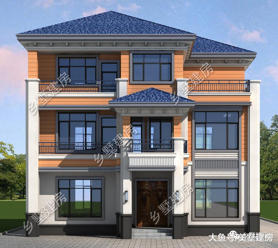 占地132平现代风格别墅，简约大气，建一栋在农村彰显品味！